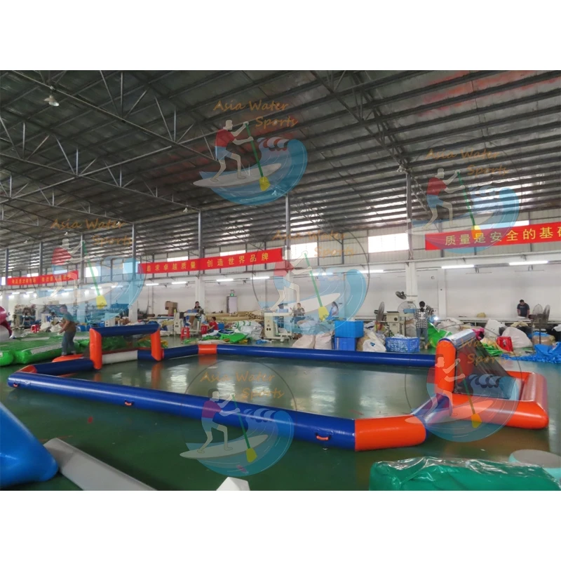 Floating Inflatable Water Soccer Field Water Polo Goal Inflatable Beach Water Polo Goal Court