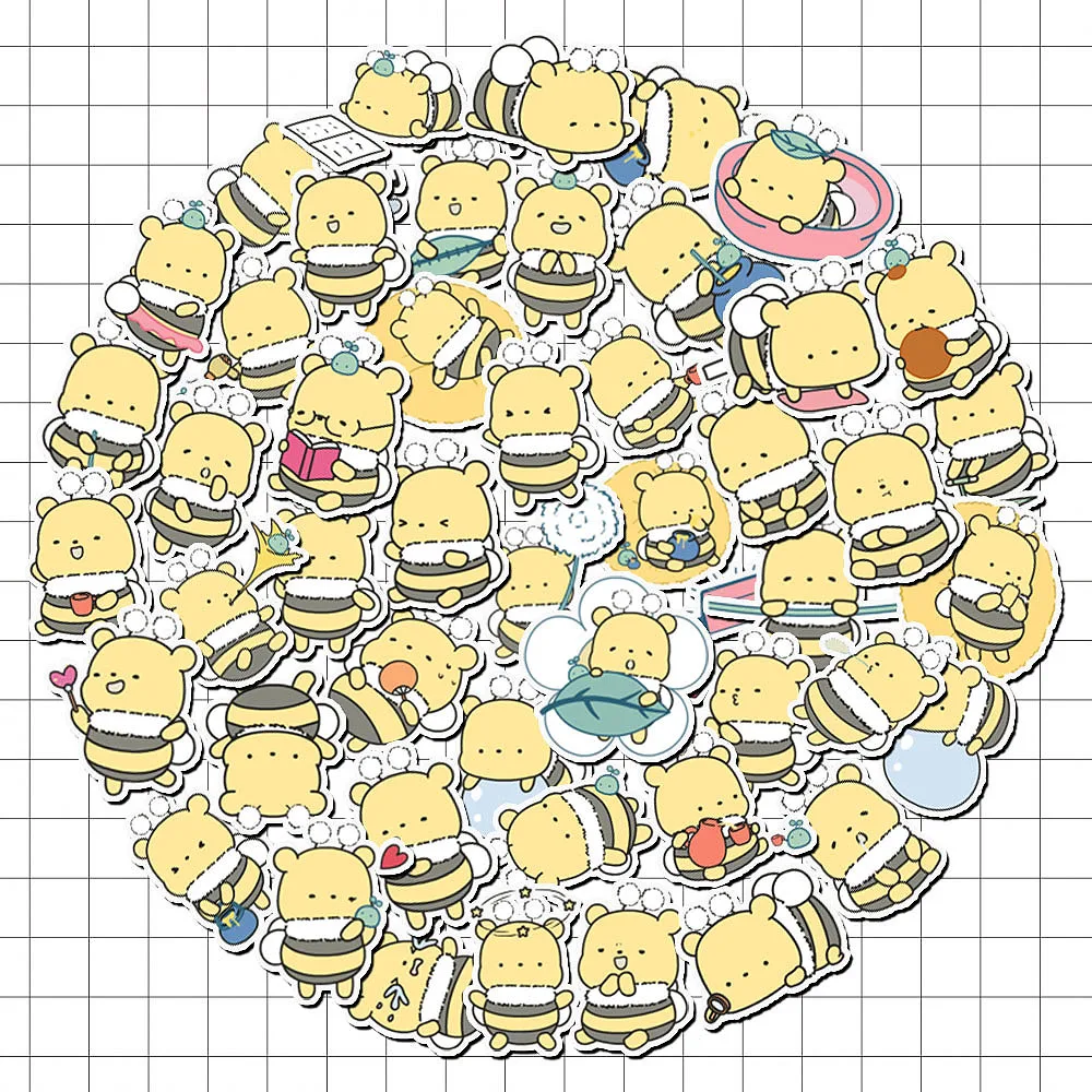 

24/48pcs Adorable Bee Stickers Small Fun Animal Decals for Planners, Journals, Scrapbooking, Card Making and More DIY Projects