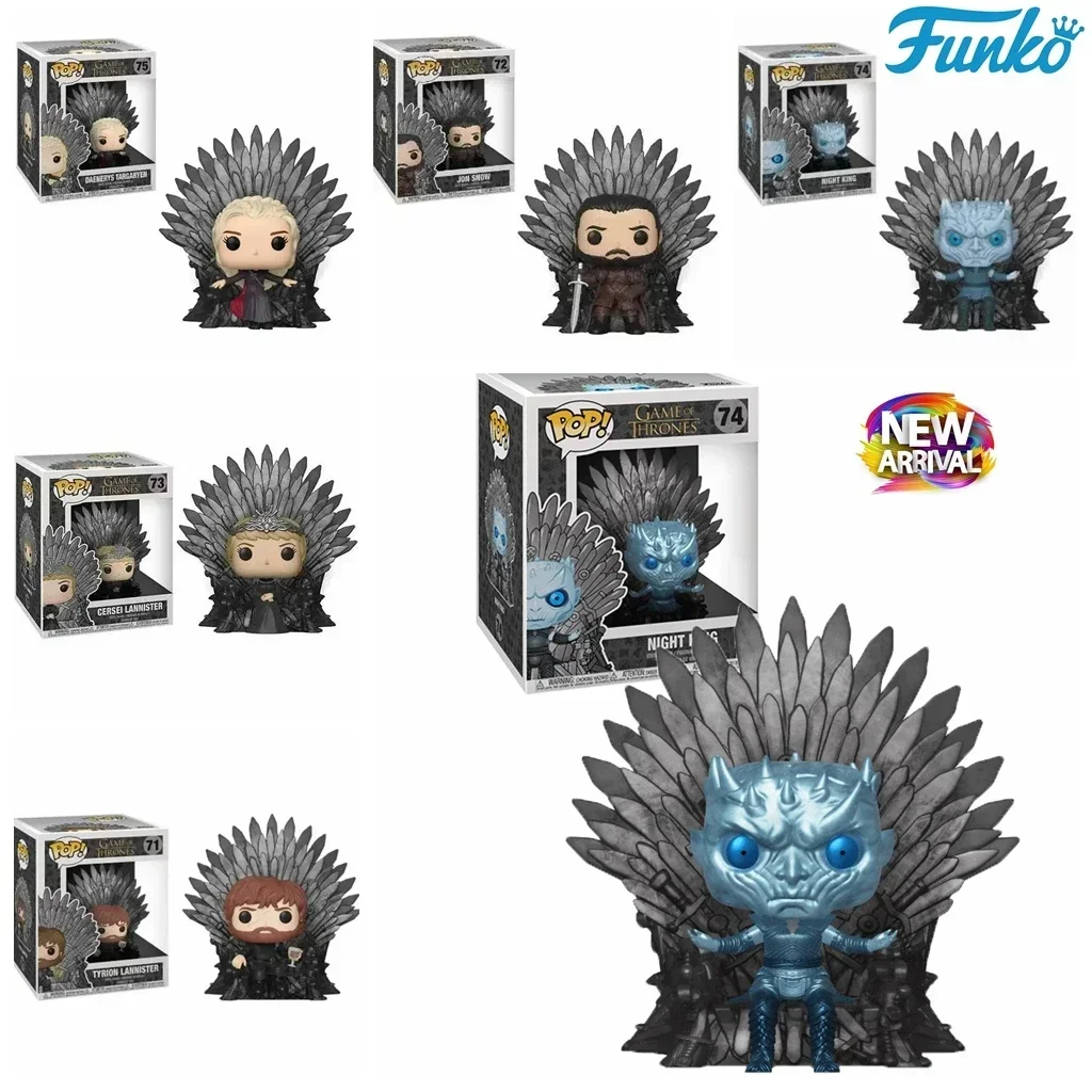 FUNKO POP Game of Thrones TYRION 71 DAENERYS 75 JON SNOW NIGHT KING on Iron Throne 74# CERSEI Vinyl Figure Collection Model Toys