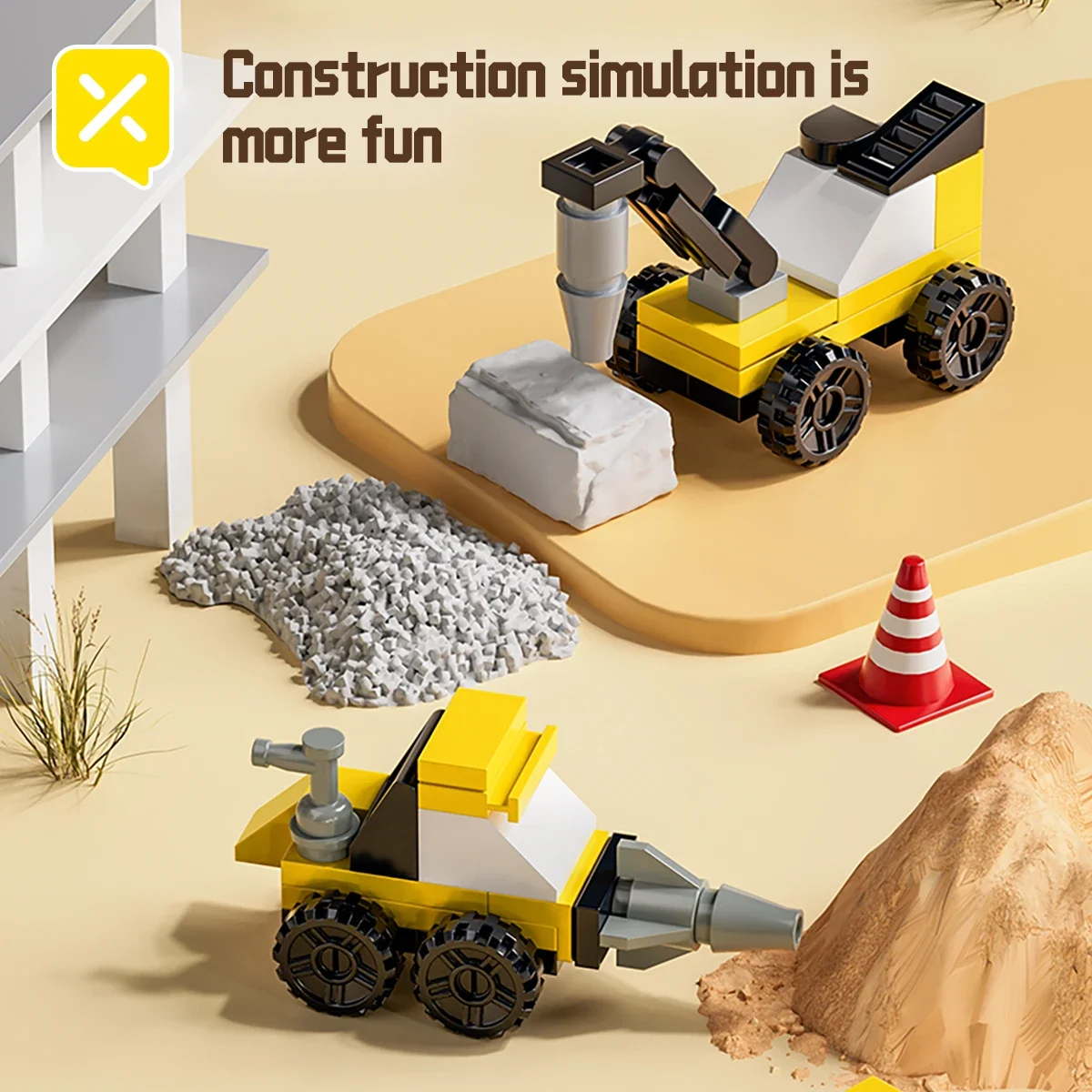 10 في 2 لودر أطفال بالريموت كنترول اللبنات مجموعة شاحنة البناء حفارة رافعة الطوب لتقوم بها بنفسك لعبة تعليمية للأطفال 6 +