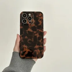 Tortoise Leopard Print Suitable For iPhone 14 Pro Max Phone Case 15 12 13 11 Pro Anti Drop Protective Case