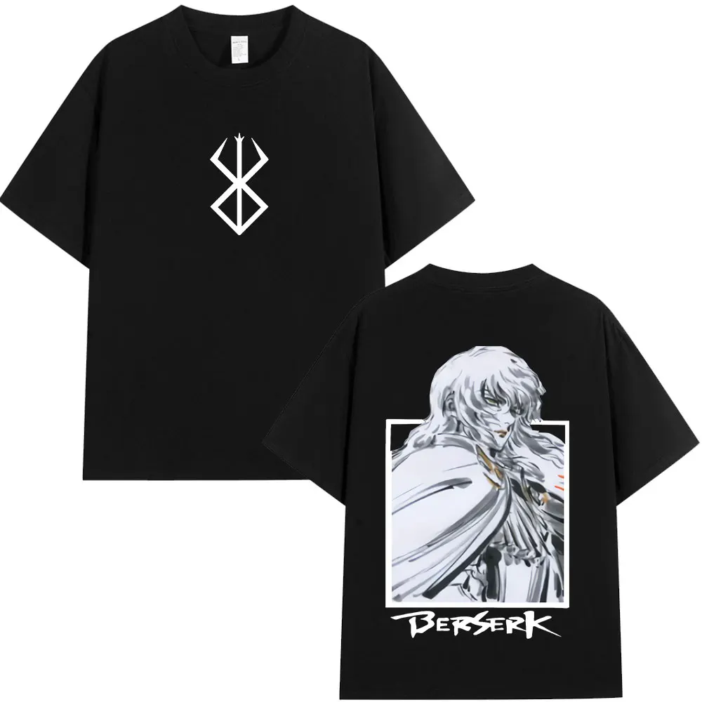 Japanese Anime Berserk Guts Vintage T Shirt Griffith Swordsman Gatsu Sacrifice Zodd Manga T-shirts Unisex Cotton Casual T-Shirt