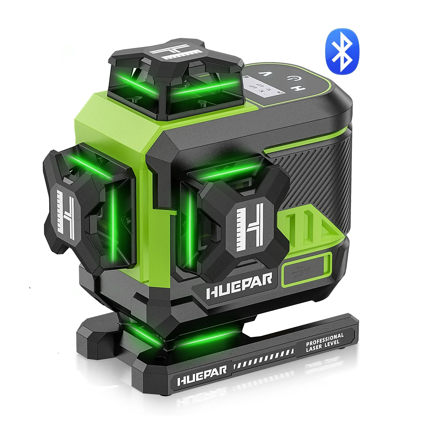 Huepar Z04CG 16 Line Laser Level 360 Self Leveling Horizontal Outdoor Auto Rotating Laser Bluetooth Connection