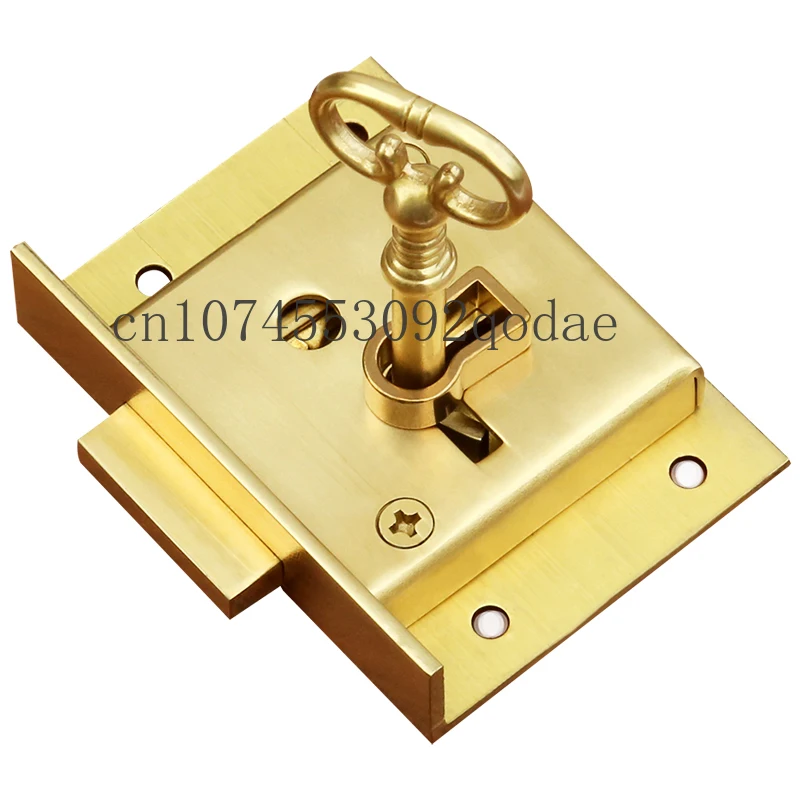 Retro European Antique Brass Drawer Cabinet Locks Cupboard File Cabinet Hidden Cabinet Door Locks Furniture Locks Brass Tone