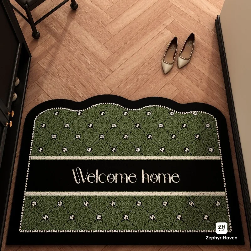 Flower Bathroom Kitchen Bedroom Entry Floor Mat Non-slip Dust-proof Absorbent Carpet