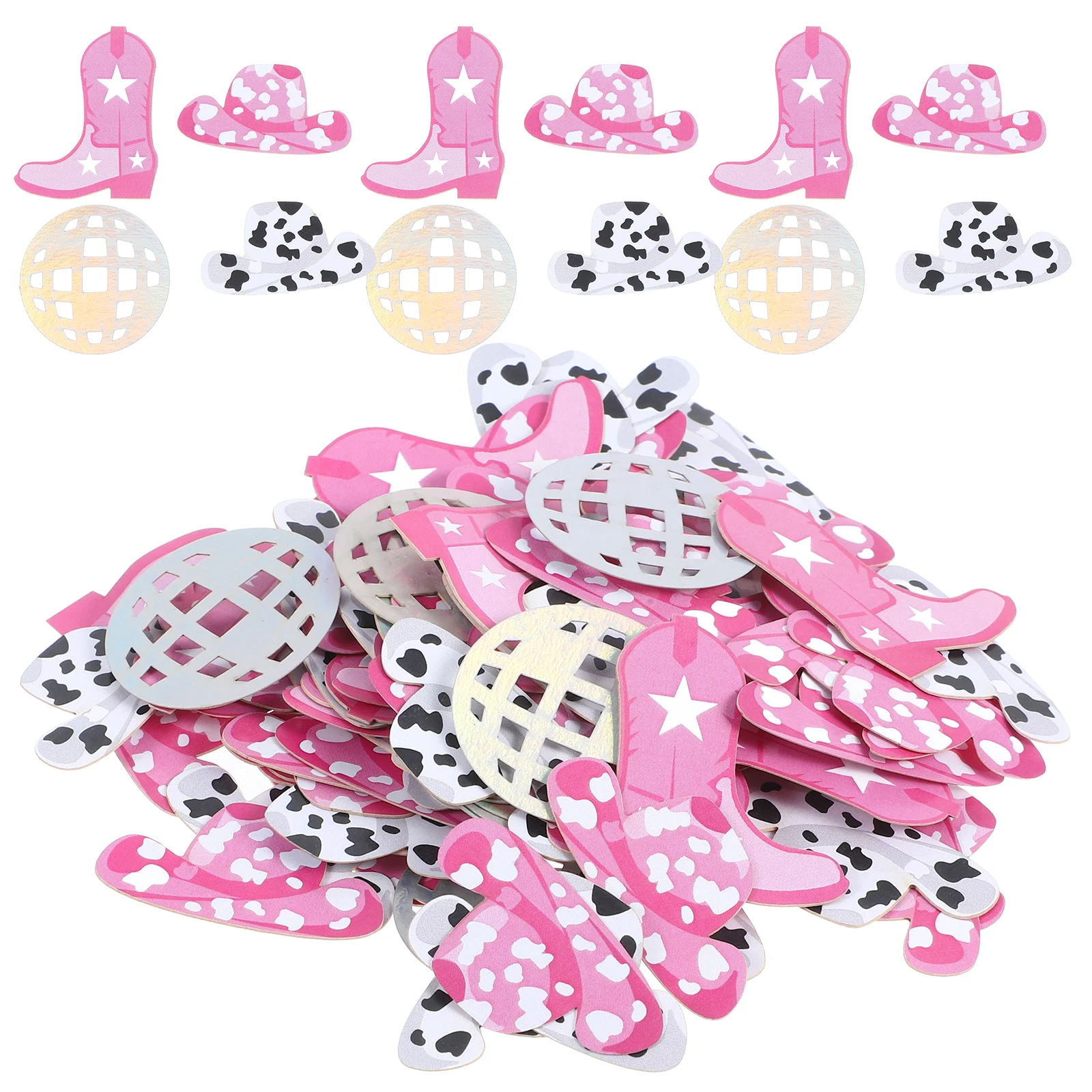 

100pcs Paper Cutouts Festival Confetti Disco Confetti Glitter Ornament Party Disco Ball Accessories Accessories Glitter Space