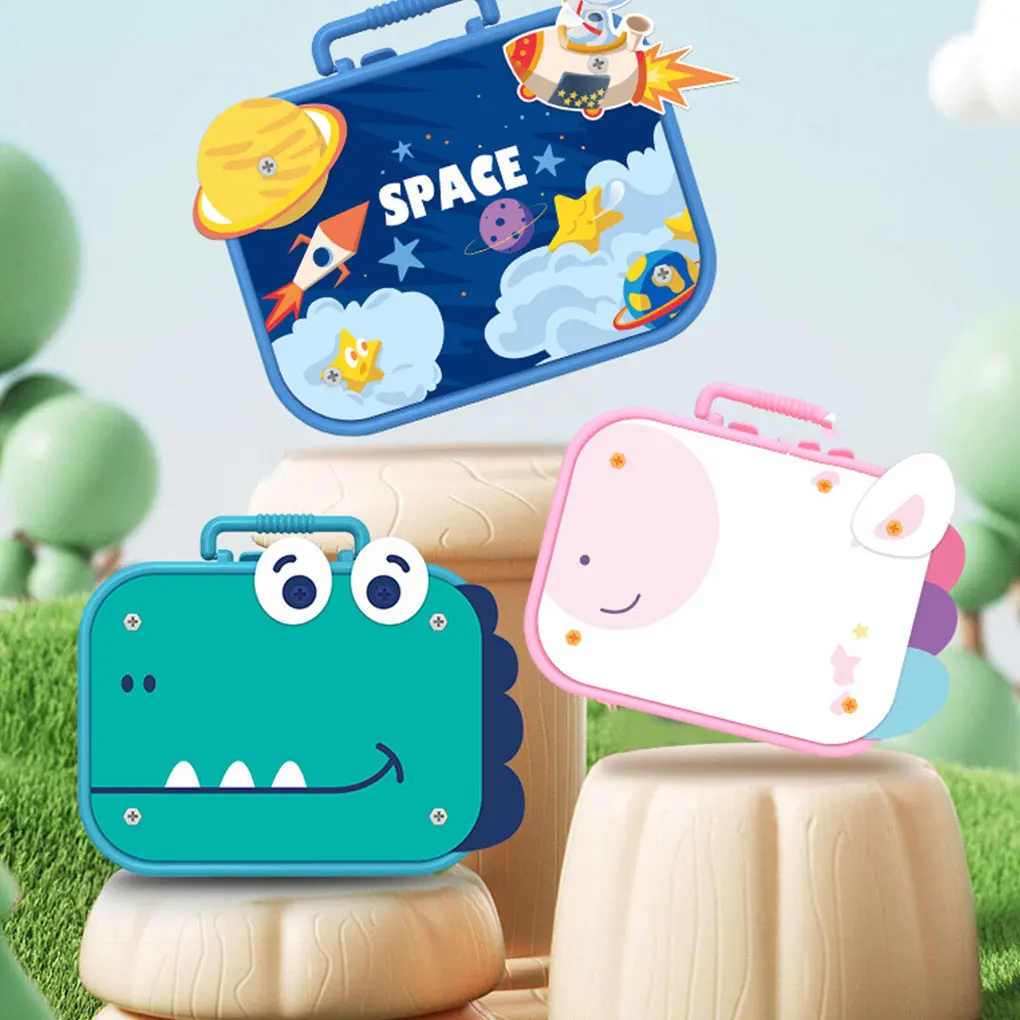 Conjunto de ferramentas criativas para crianças, caixa separada, brinquedos para brincar imaginativo, quebra-cabeça criativo, brinquedo para crianças de 3 a 12 anos