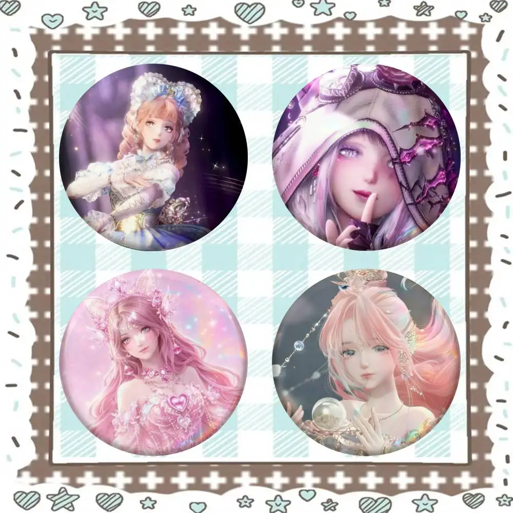 Shining Nikki Game Badge Tinplate Meme Round Brooch For Hat Bag Creative Lapel Jewelry Accessories Gifts