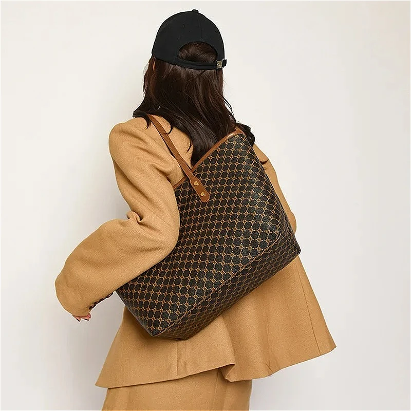 

Сумка премиум-класса для матери и ребенка большой вместимости, набор из 2 предметов, многофункциональная сумка-тоут на одно плечо с несколькими карманами для поездок на работу и путешествий