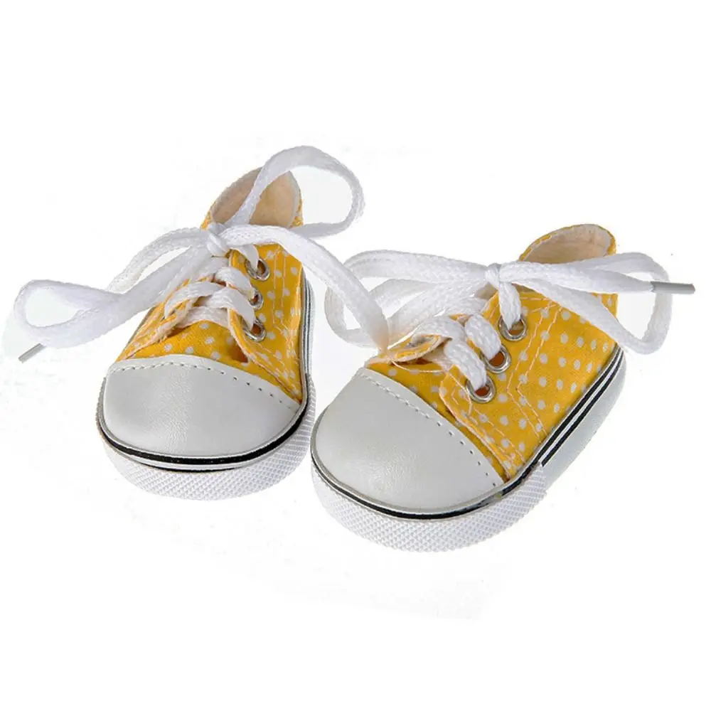 Schoenen voor poppen Accessoires Lace-up pop canvas schoenen Mini Kawaii BJD pop schoenen 7CM schattige pop sneakers meisje cadeau