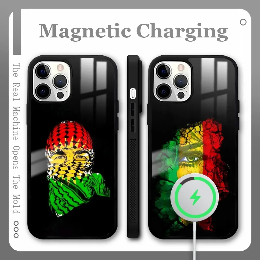 

K-Kurdistan Flag Phone Case For iPhone 16 15 14 13 12 11 Pro Max Plus Mini Magnetic Magsafe Wireless Charging Cover Coque