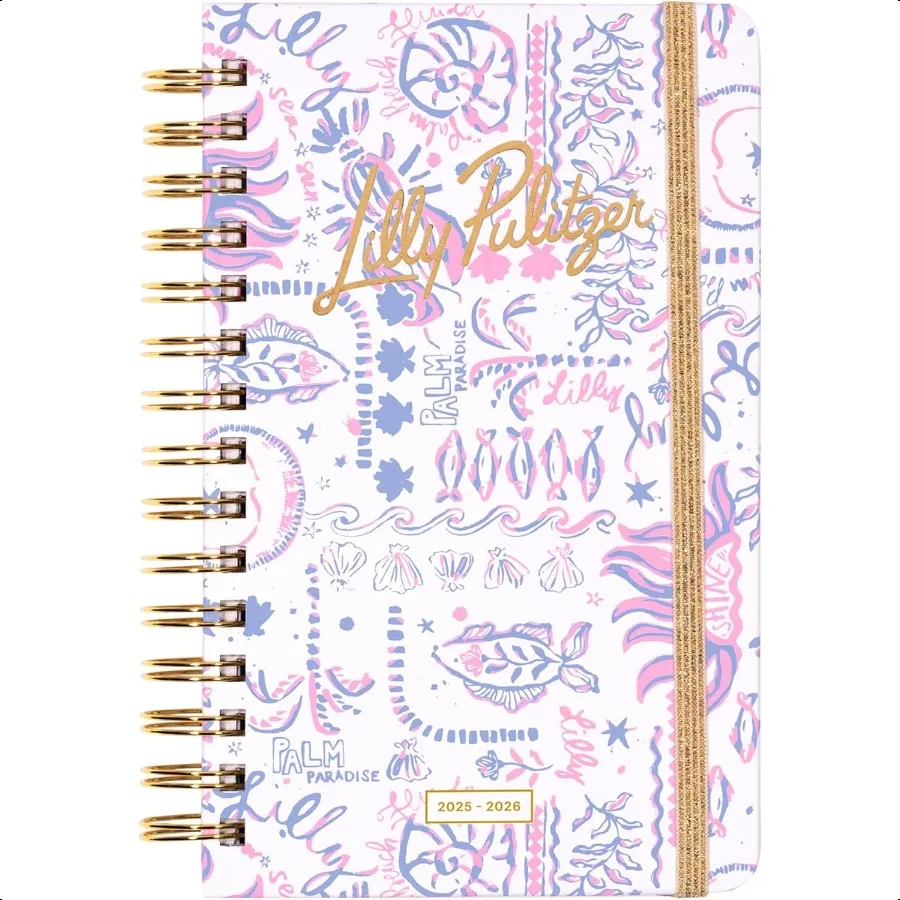 

Medium Planner August 2025 December 2026 Weekly Agenda Monthly Calendar Stickers Pockets Spiral Binding 5 x 8.25 Tis the Sea Su