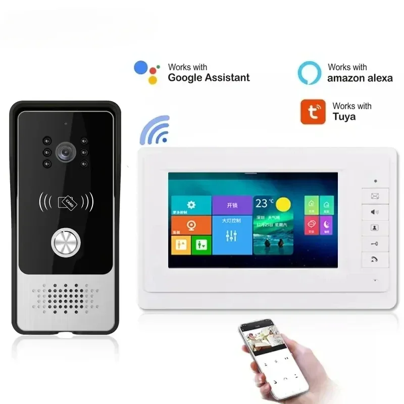 Best Selling Design Commax 4 Wire Door Intercom IP65 Waterproof Camera 7 Inch Villa Video Intercom System