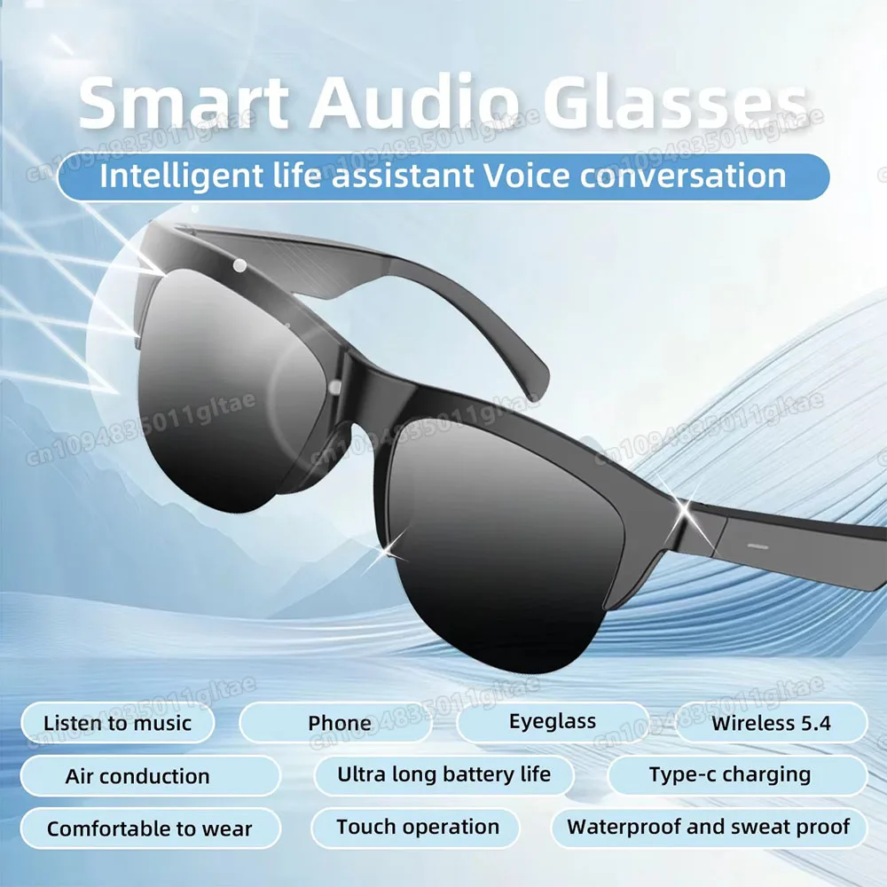 

NEW Smart Glasses V5.3 Bluetooth Call High Quality Headphones Outdoor Sports Sunglasses Anti-touch UV Music Player for Men Women