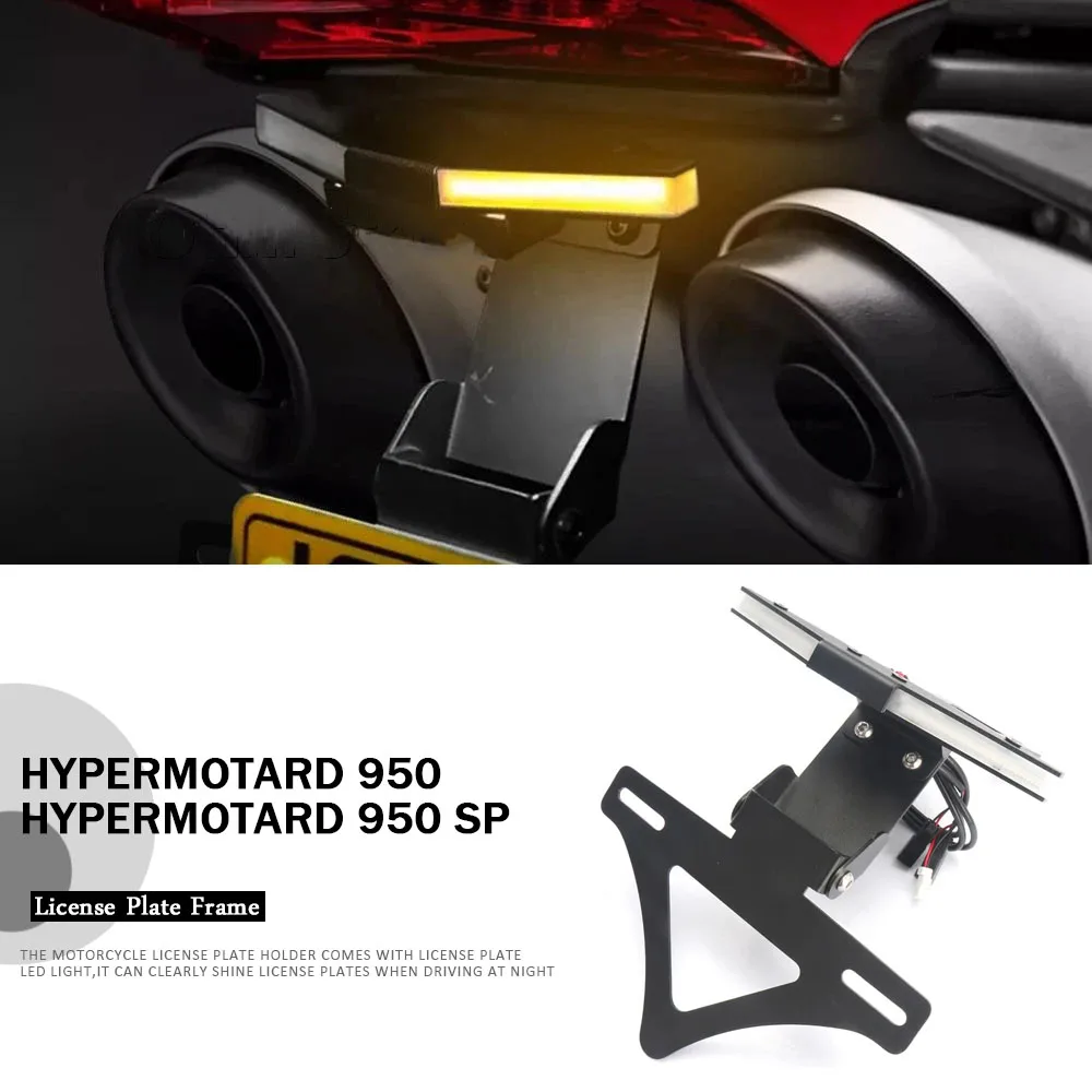 

Tailstock Frame Bracket Kit 2018-2023 Motorcycle Accessories For Ducati Hypermotard 950 SP Turn Signal Rear License Plate Holder