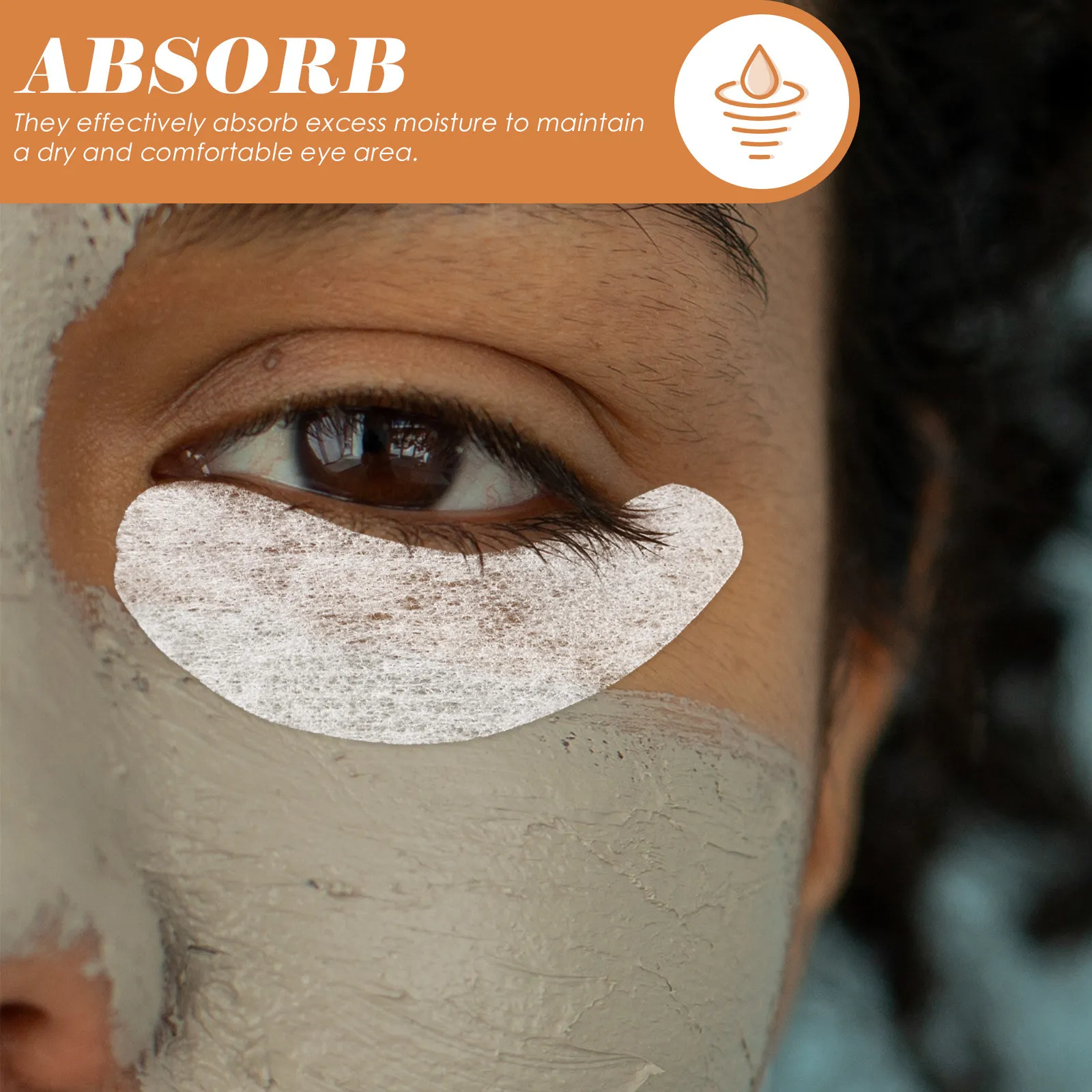 1500Pcs Under Eye Cotton Pad Special Contour Shape for Eyelash Isolation Tattooing Eye Care Salon Supplies Moisture Absorbing