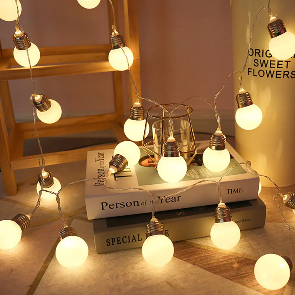 Retro style threaded light bulb string 1PC10LED corridor railing decorative lights full of warm atmosphere feeling