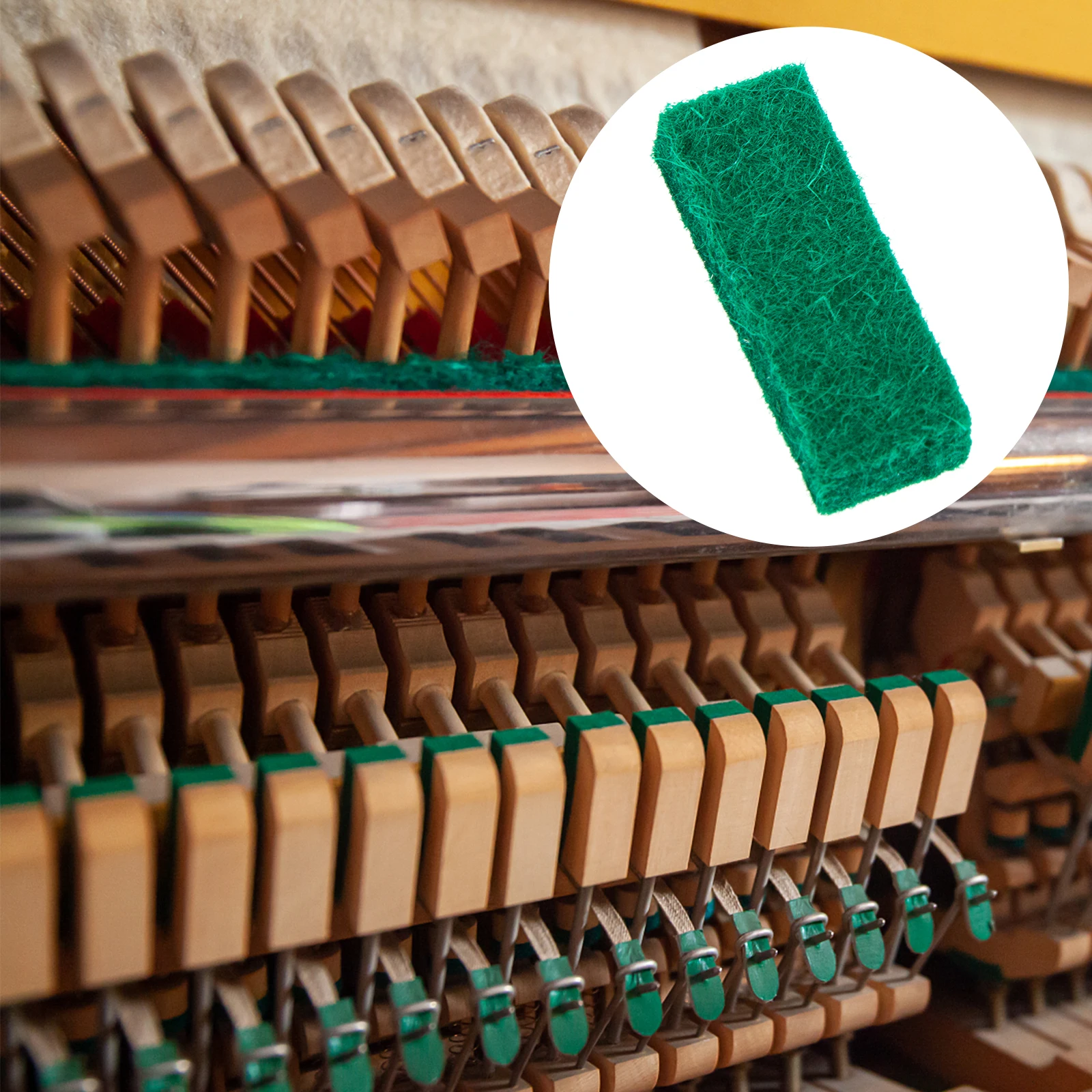 

50Pcs Piano Tuning Kit Professional Mute Tool Felt Strips for Tone Conversion Tuning Accessories Metronome for Piano