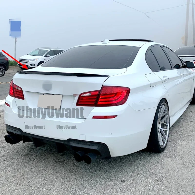 For BMW 5Series M5 520 528 525 F10 F18 P STYLE 2011-2017 ABS Plastic painted Color Exterior Car Rear Tail Wing Trunk Lip Spoiler view 6