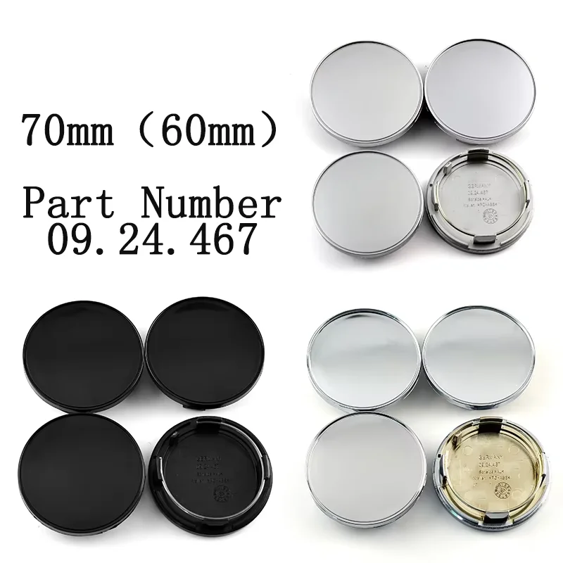 4pcs Wheel Center Caps For  09.24.257 09.24.486 09.24.030 09.24.410Rim Covers Hubcap Car Tuning Accessories