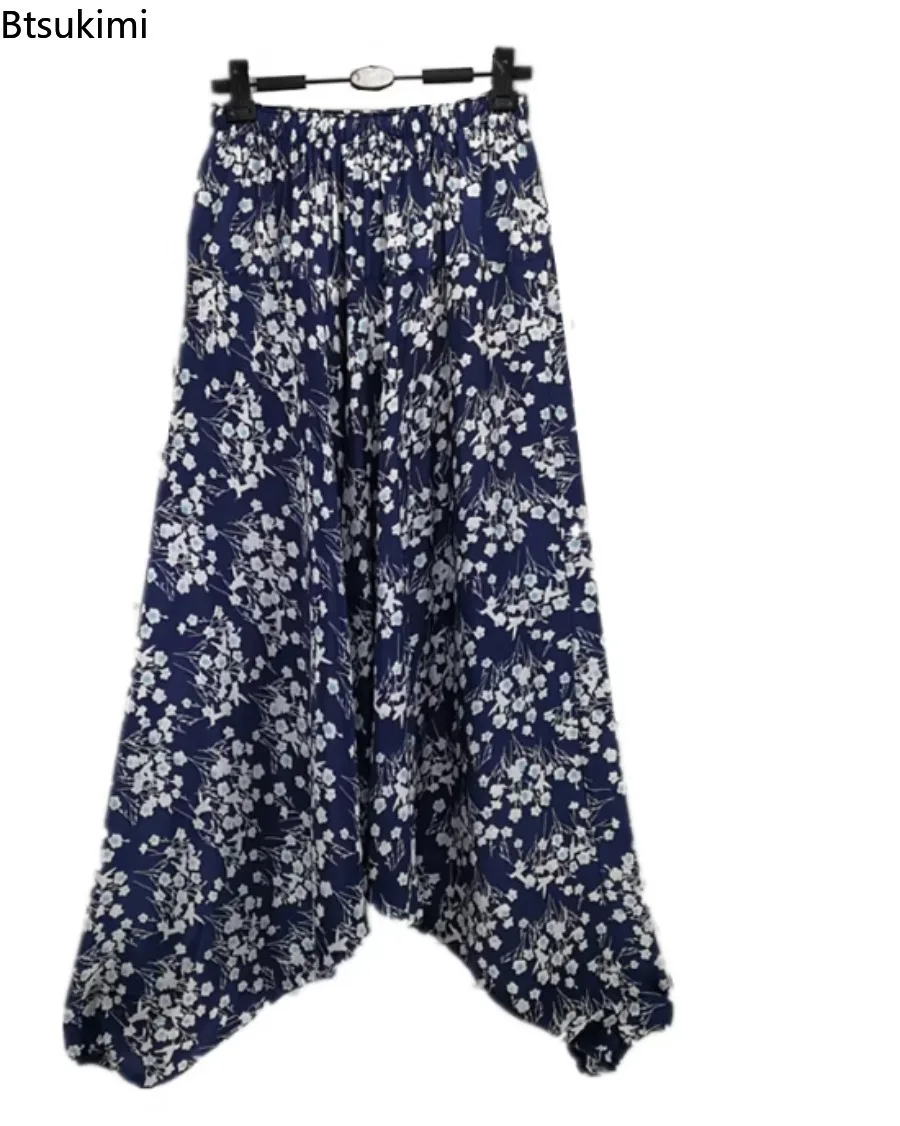 Men Hiphop Harem Pants Crotch Baggy Big Size Boho Gypsy Aladdin Summer Bohemian Nepal Wide Leg Pants Trousers Plus Size M - 5XL