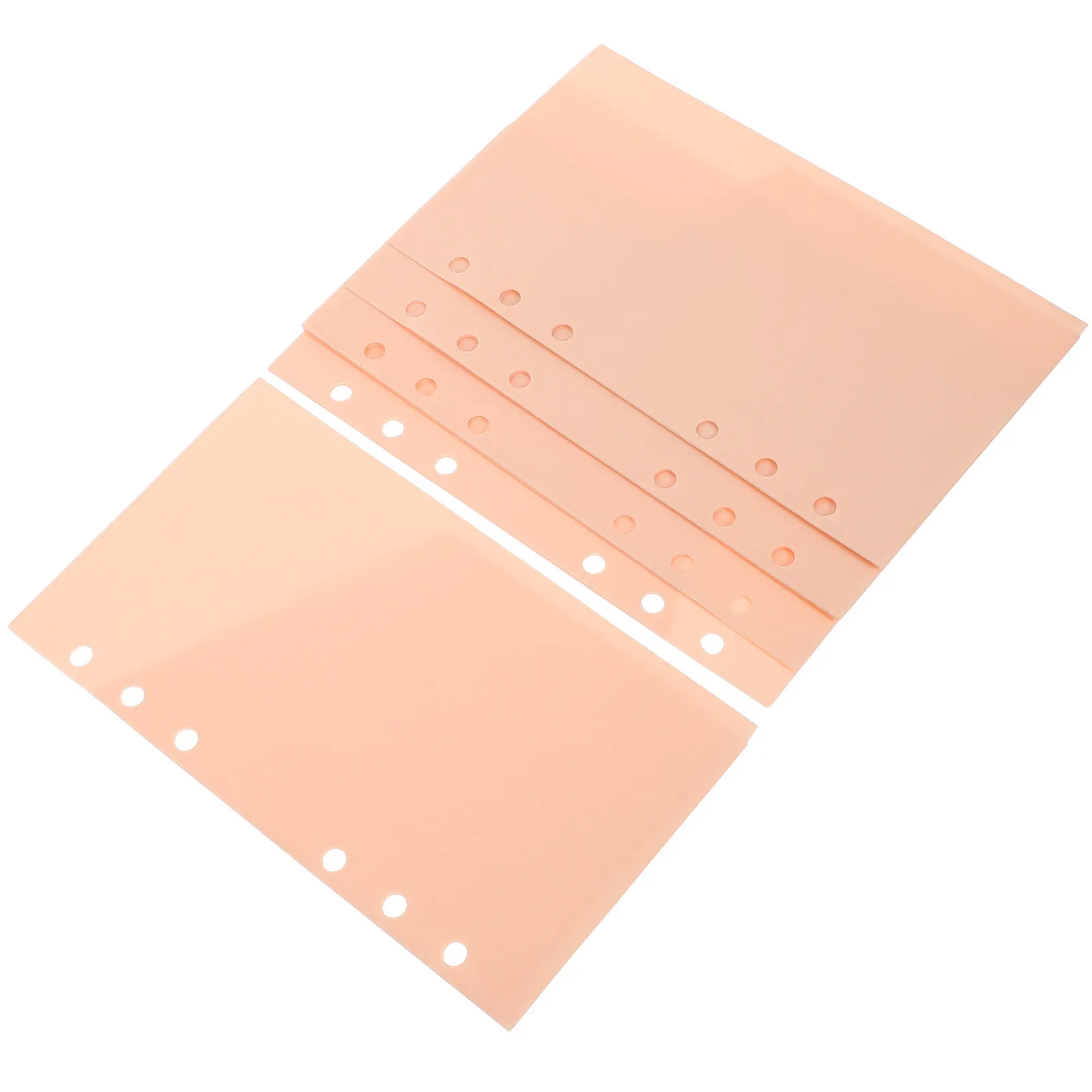 5Pcs A6 Replaceable Binder Pocket Small Loose Leaf Insert for Budget Ledger Manual Sorting Stickers Cards Wear Resistant PP