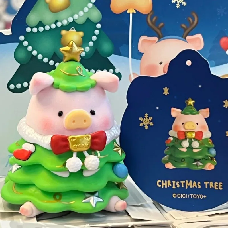 

Genuine Canned Lulu The Piggy Blind Box Christmas Town Trendy Doll Toy Cute Figurine Birthday Gift Ornament Holiday Gift Decor