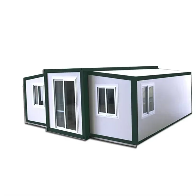 Customizable 40ft/20ft Folding Twin Wing Steel Sandwich Panel Container House Quick Assembly Kitchen Bath Expandable Home