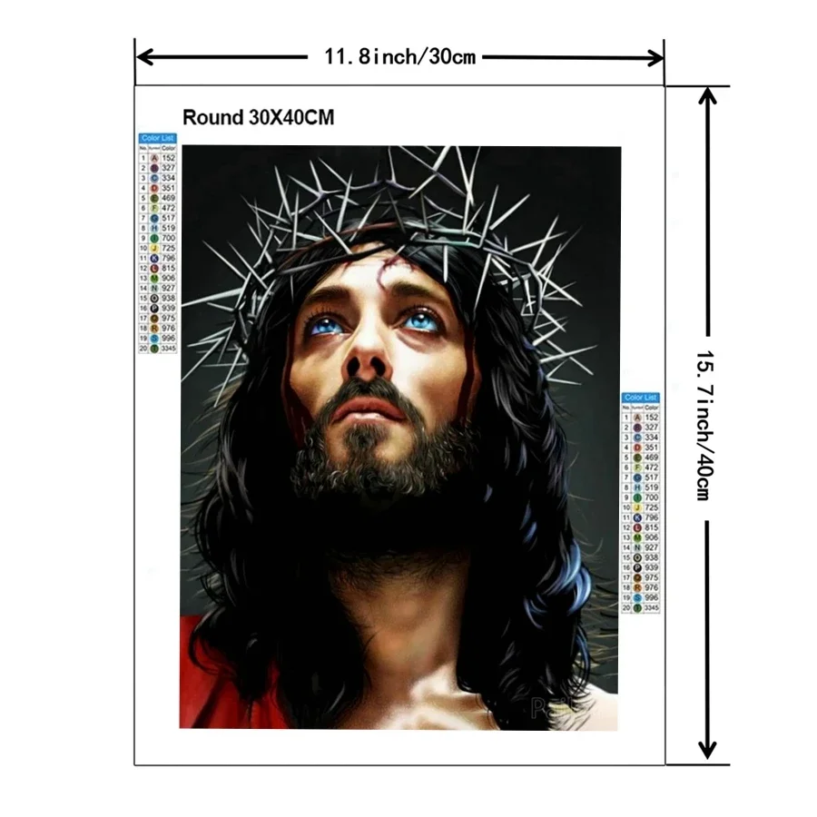 يسوع المسيح المسيح 5d الماس اللوحة الفن الزعيم الديني القديم Diy بها بنفسك كامل عبر غرزة فسيفساء ديكور المنزل هدية
