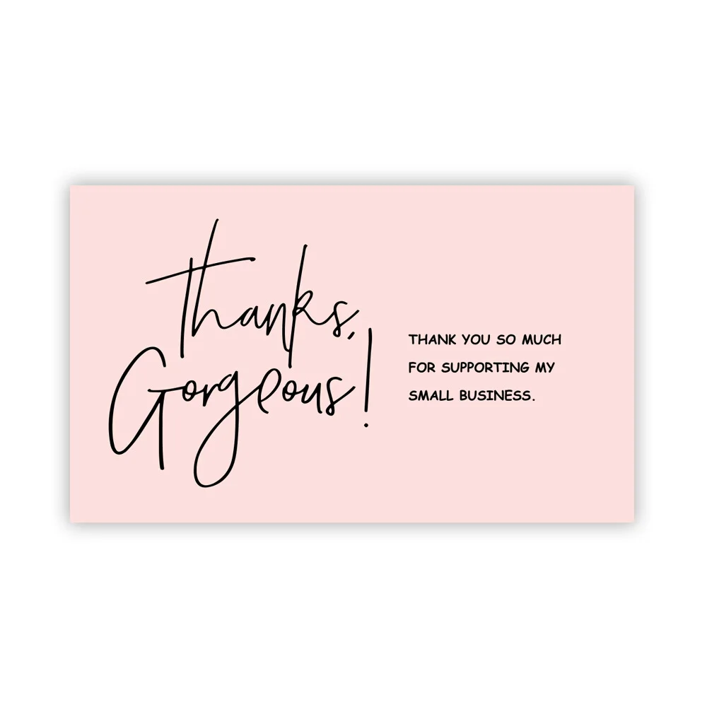 30pcs Thank You for Supporting My Small Business Card Thanks Greeting Card Appreciation Cardstock for Sellers Gift 5.4*9cm