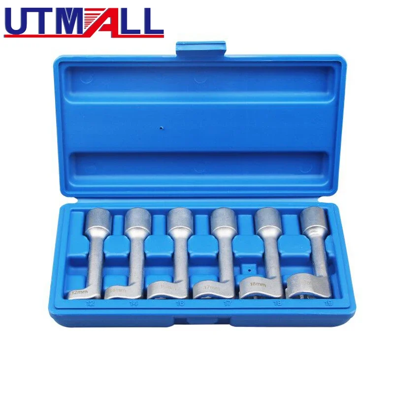 

6pc 1/2" Dr. Diesel Fuel Injector Line Injection Socket Set 12 14 16 17 18 19mm Material Chrome Molybdenum Steel