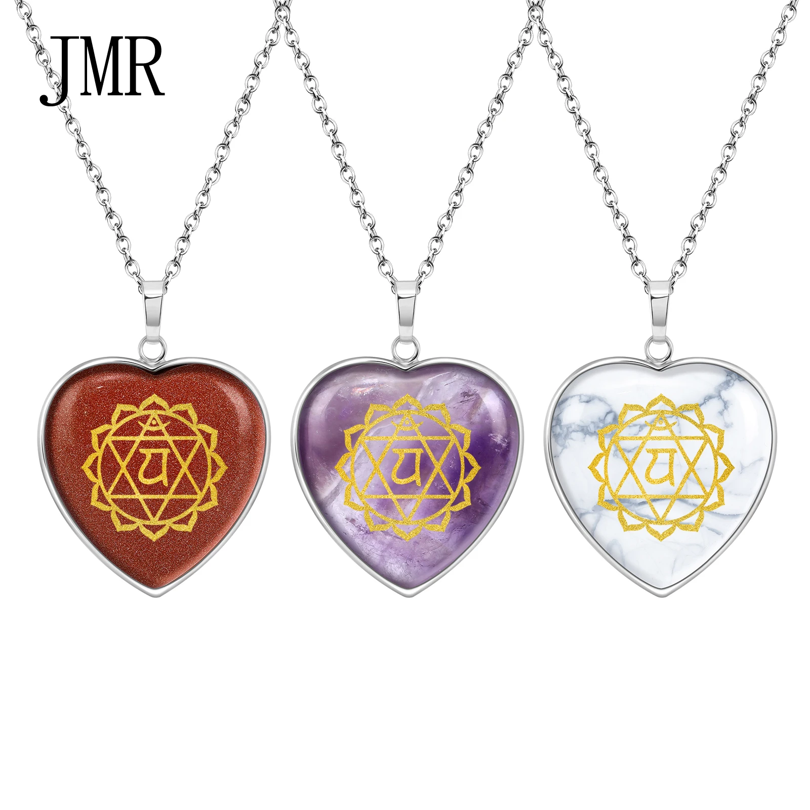 

Heart Chakra Pendant Necklace Emotional Healing Chakra Balancing Meditation Jewelry Rose Quartz Energy Fourth Chakra