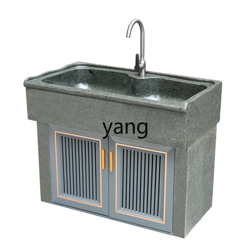 

CX Marble Laundry Tub with Washboard Balcony Courtyard Pool Inter-Platform Basin Garden Villa