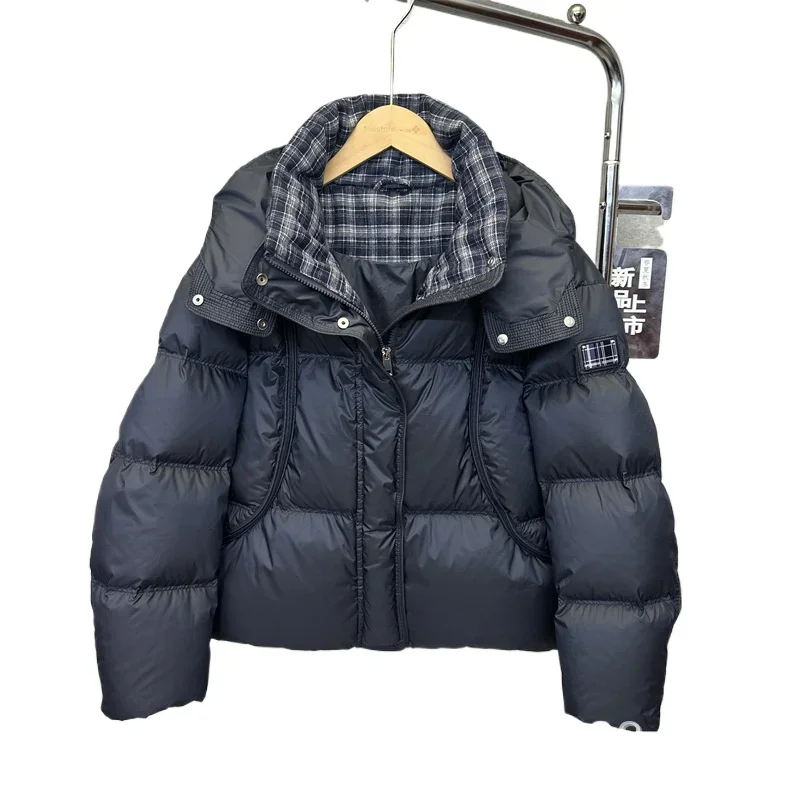 Winter nieuwe dames donsjack losse korte 90 witte eend donsjack