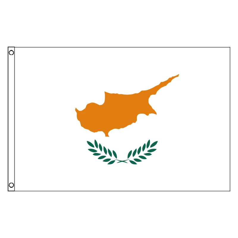 Eoodlove Flag Cyprus 90x150cm 3x5 Foot Football Celebration Flag Polyester Hanging Indoor and Outdoor Decorative Flags