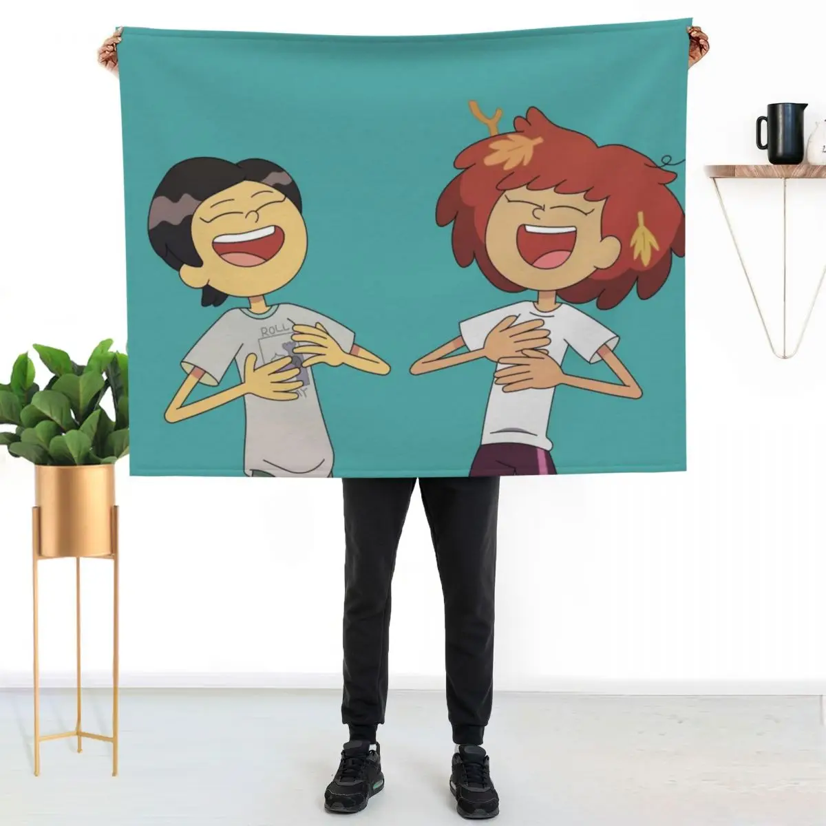 

Anne and Marcy | Amphibia Throw Blanket Compact Warm Blanket for Car Road Trip