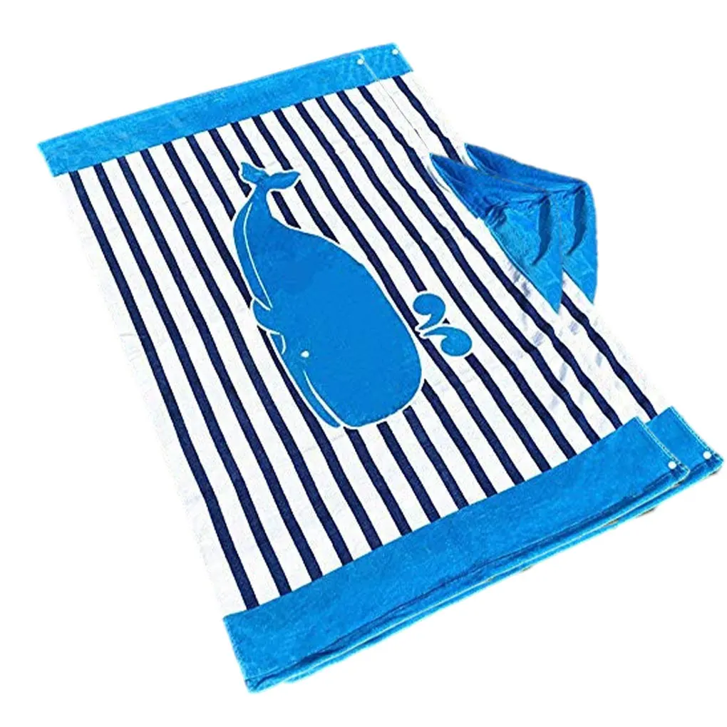 Poncho serviette bleu léger et portable pour enfants, doux et confortable, bons cadeaux pour les enfants