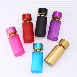 50ML Perfume Bottle Portable Cosmetics Container High-end Cylindrical Colored Glass Dispensing Empty Spray Bottles Travel Tool