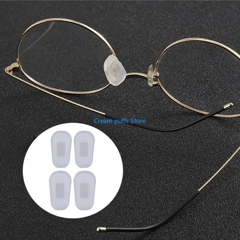 50LE 10pairs Unisex Silicone Nose Pad Adhesive Silicone Nose Pad Push-in Anti-slip