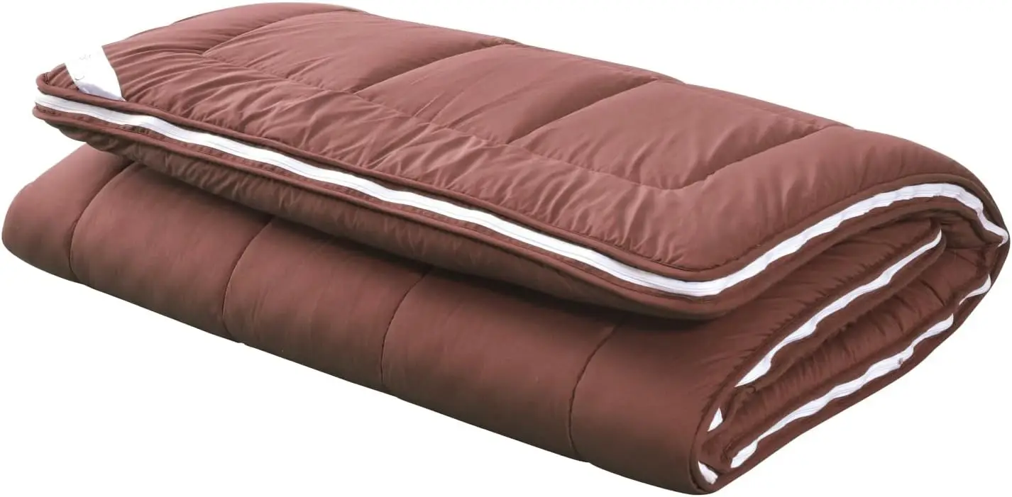 

Palettelife Twin Size Japanese Shiki Futon With Storage Case, 39X83In (100X210Cm), Brown, Peach Skin Finish, Foldable Floor