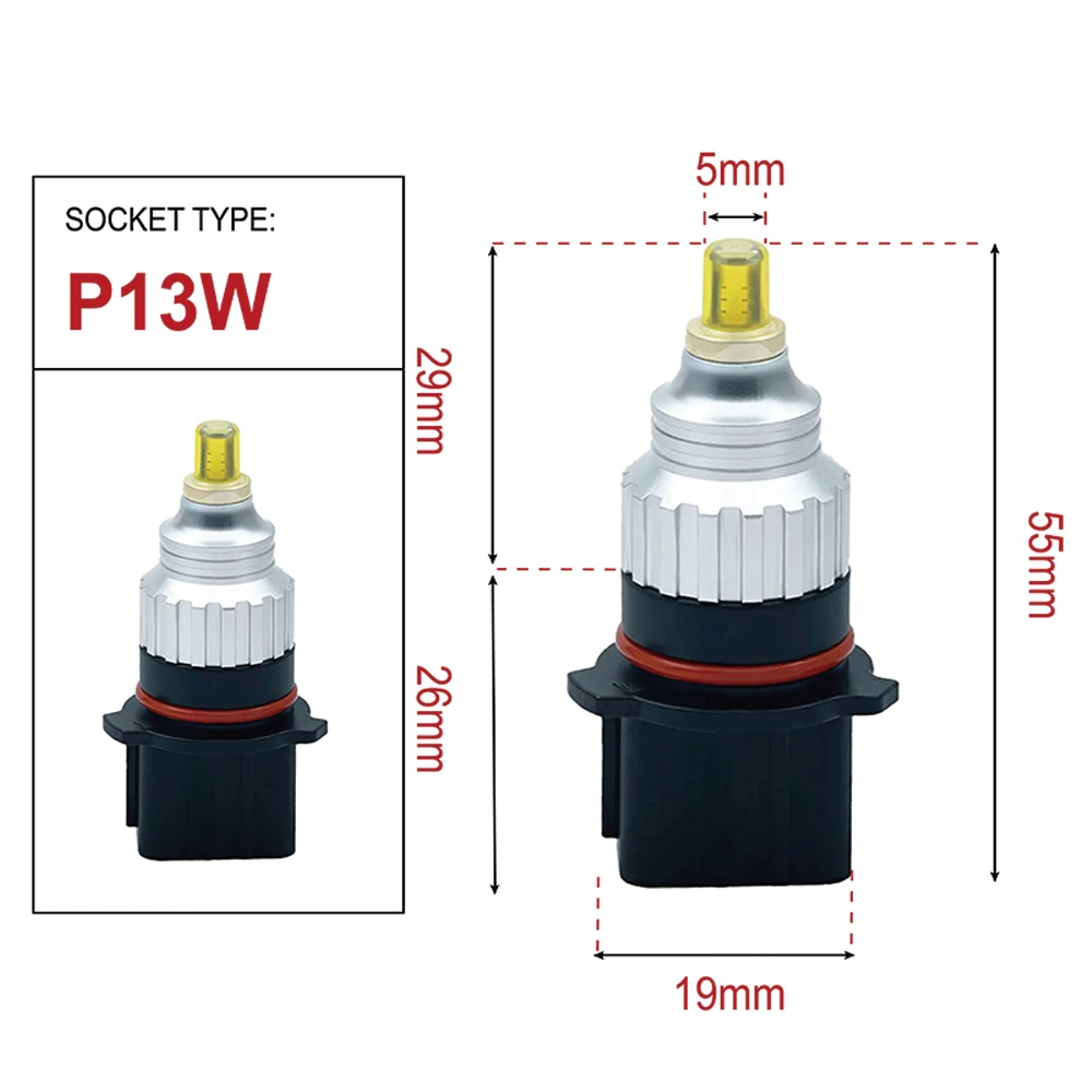 Daytime Running Light DRL Fit For Peugeot 508 508SW Automotive Fog Lamp P13W 12277 SH23W 2Pcs/Set 360° 20W Car LED Light