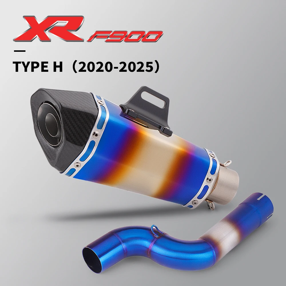 Suitable for Motorcycle F900XR Modified Front Section F900R Modified Small Cone Hexagonal Tail Section Exhaust 2020-2025