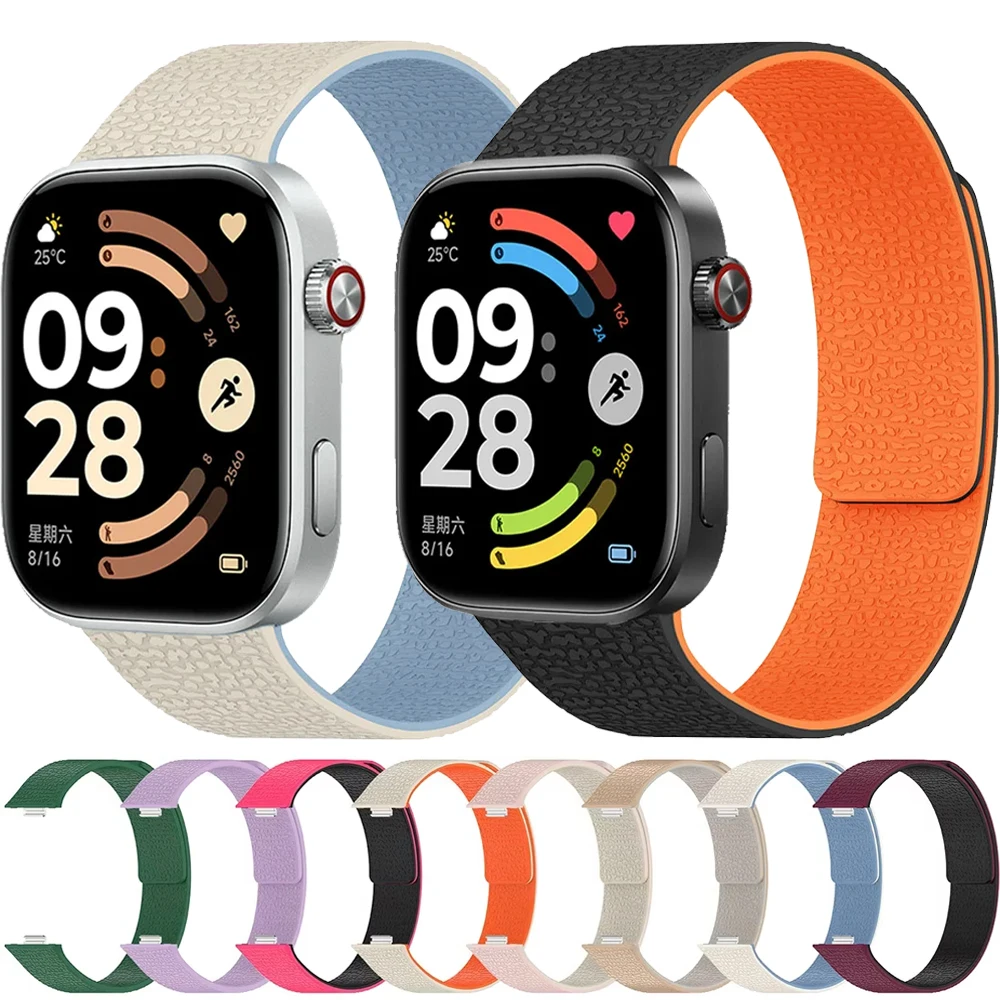 Silicone Strap for Redmi Watch 6 5 4 Strong Magnetic Bracelet Wristband for Xiaomi Mi Band 10 Pro/9 Pro/8 Pro Correa Accessory