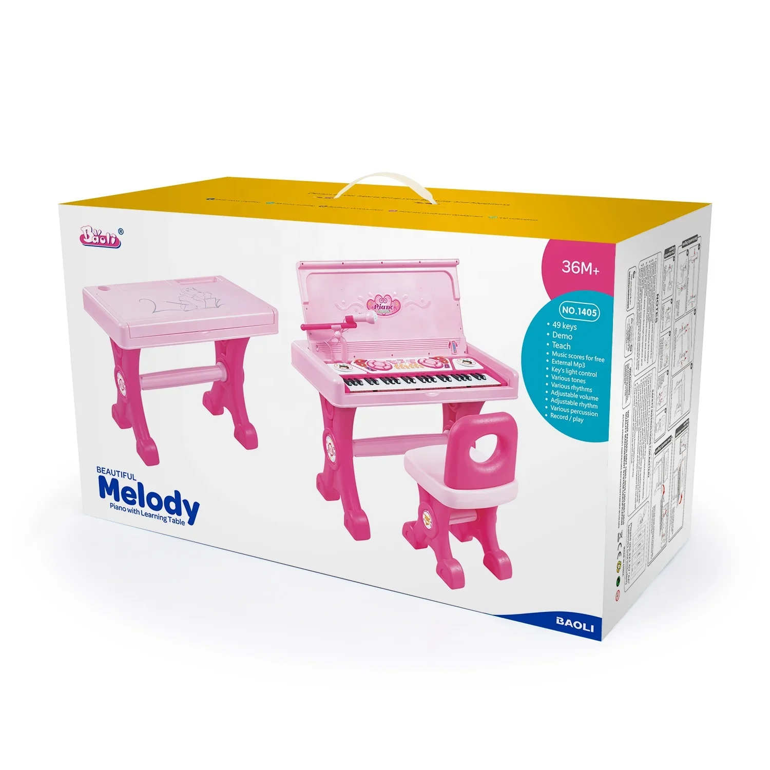 BAOLI 49 Keys Electric Piano Learning Table Musical instruments Toy