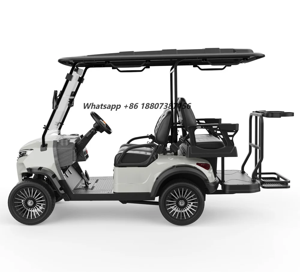 

Luxury Electric Golf Cart with Canopy LED Lights & Music System Custom Color Available Golf Cart 4 Seats All-terrain Golf Cart