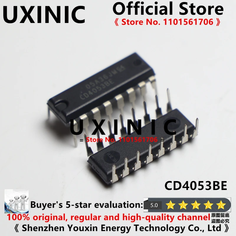 UXINIC 100%   New Imported OriginaI   CD4053BE DIP-16