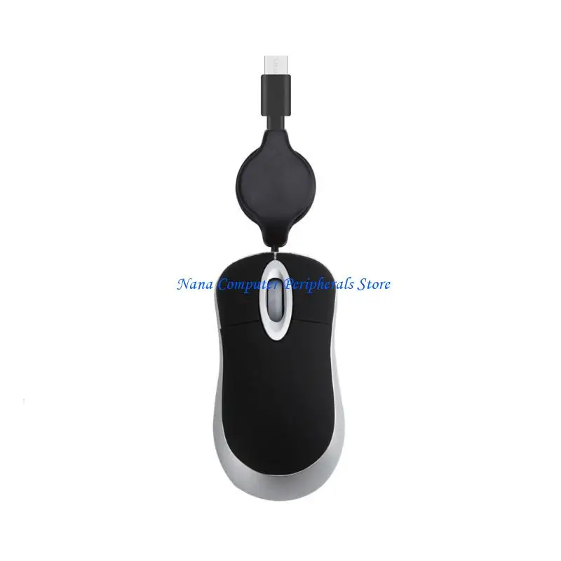 F68C Corded Mouse Retractable Mouse Corded Mouse for Laptops Notebook Corded Computer
