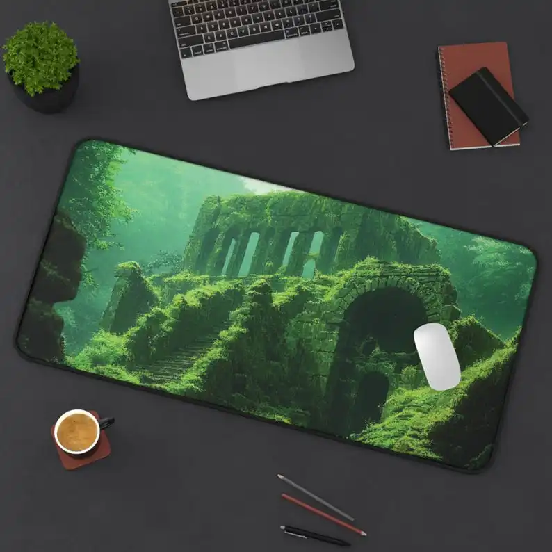 

Green Retro Architecture Mouse Pad,non-slip and Waterproof Mouse Pad,office Gaming Desk Decoration Pad,perfect Gift for Friends.