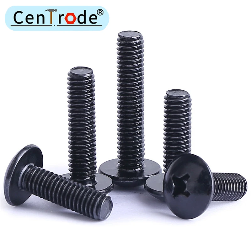 M3m4m5m6 nickel plated color zinc black zinc cross large flat head screw TM half round head umbrella head screw