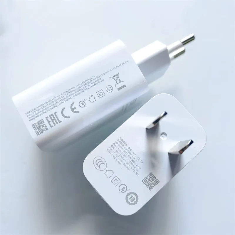 For Xiaomi 33W Fast Charge EU US Phone Cargador For Mi 10 9 8 10T 10s Blackshark 2 Redmi K40 30 Note 11 10 Poco M2 Pro Chargeur